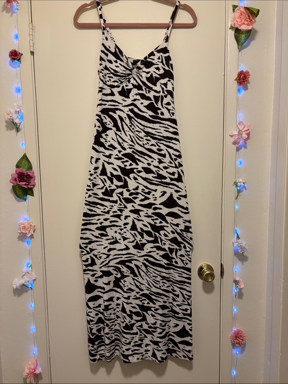 Soma Black and White Printed Maxi Dress